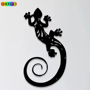 1pc Gecko Metal Wall Art, Dynamic Gecko Statue Mural, Ideal Gift for New Year, Easter, Reptile Decor Enthusiasts, Weather-Resistant Metal Wall Decor Wall Sculptures, Perfect for Garden Wall & Patio Fence, Charming Outdoor Decor Accent