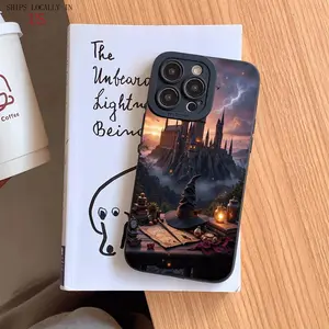 Magic hat, castle phone case, suitable for  iphone 17 pro max case 16 iphone 15 pro max case 14, iphone 13 cases, 12, 11 - Shockproof Protetive Cover screen protector |   2025 Christmas Birthdays Halloween |   men women perfect gift for boyfriend / girlfr