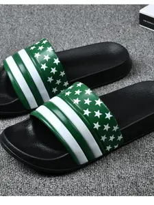 American Flag Print Slip-On Sandals, Street Style Outdoor Wear, Trendy Summer Footwear, Comfortable Casual Shoes for Women