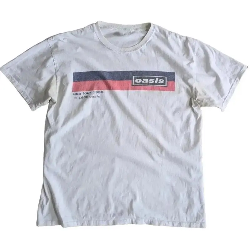 【希少】Oasis 1996ツアーTシャツ L USA製ヴィンテージ Oasis USA Tour 1996 T-Shirt Reprint Vintage Style Rock Unisex S