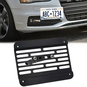 Front Bumper Tow Hook License Plate Mount Relocator Bracket fit for Audi A4 S4 RS4 B8 08-16, A5 S5 RS5 08-15, A7 S7 RS7, Q5 09-17, TT 15-18, Allroad 13-18 Stainless Steel No Drill Holder