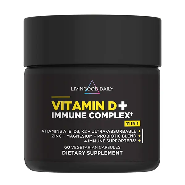 Vitamin D3 K2 4000 IU Supplement, 9-in-1 Immune Support Formula with Vitamins A, D3, E, K2, Zinc, Magnesium & Probiotics for Enhanced Absorption, 60 Capsules