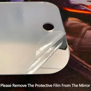 Fogless Shower Mirror for Shaving, 11x8 Inch Larger Shatterproof Anti-Fog Shaving Mirror with No-Drilling Holder, Waterproof Wall Mounted Bathroom Accessory for Men Camping