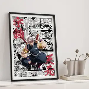Anime Manga Poster, Demon Slayer Hashira Art Print, Curated Manga Panels, Wall Art Decor, Gift for Otaku Fans