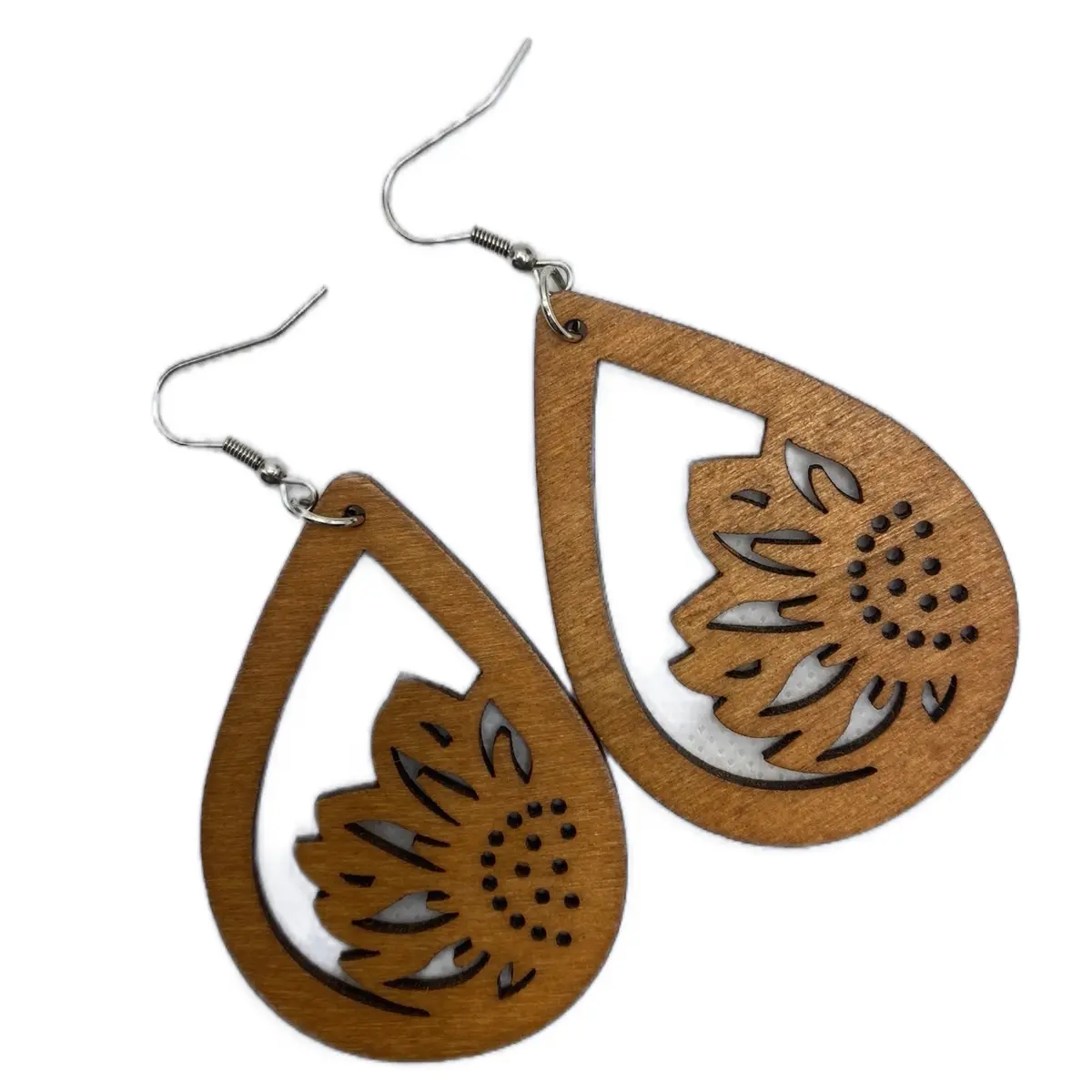 Boho Sunflower Teardrop Earrings Female Casual