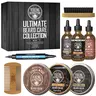 Viking Revolution Ultimate Beard Care Collection - Includes Oil, Balm, Filling Pen, Brush & Comb - Natural Ingredients - Sandalwood Spiced Vanilla Coffee & Whiskey Scents