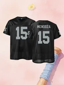 Men's Las Vegas#15 Embroidered American Football Jersey Loose Breathable Short Sleeve Pullover Sportswear Classic Retro Mesh Shirts For Adults Soccer Uniform Suitable for Street Wear Hip Hop Football Style Daily Party Training