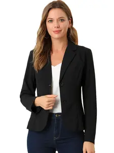 INSPIRE CHIC Busines Casual Lapel Collar Stretch Jacket Suit Blazer