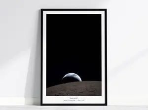 [SALE UP TO 40%] [Unframed] Earthset NASA Poster, Artemis II Lunar Flyby, Moon Earth Photo, Ohm Crater Print, Space Art, NASA Gift, Lunar Photography, Framed Print