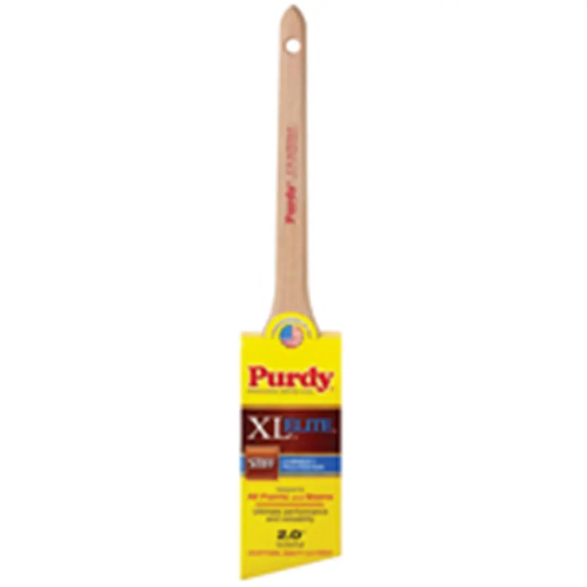 PURDY 80520 2 In. Professional Angled Sash & Trim Painting Brush - Hardwood Handle, Square Edge Ferrule, Stainless Steel Build, 0.22 lb., 12.69x5.61x2.27 In Dimensions, for All Paints