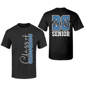 Class of 2026 Blue Senior Double Sided T-Shirt - Fashion Casual Graduation Wear, Ideal 2026 Senior Grad Gift for Graduation Celebrations