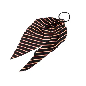 Unique Bargains Stripes Triangle Ribbon Hair Elastic Band 1 Pc
