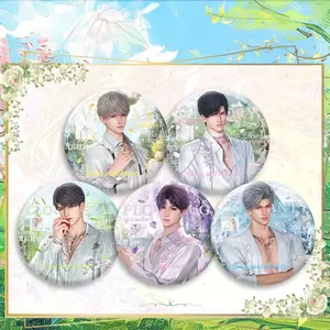 5count, 2026 New Love and Deepspace anime badge 7.5cm/2.95in bulinbulin round tinplate brooch, Sylus/Zayne/Rafayel/Caleb/Aster charming comic characters, Suitable for backpack decoration and clothing accessories, Fashion Anime Merchandise Gift for Fans.