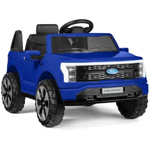 Best Choice Products Kids 12V Ride On Car Officially Licensed Ford Lightning Truck w/ Remote, LED Lights