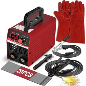 Welder 250A 20PCS Welding Rods 16 Inches Gloves Welding Machine, Super MINI Portable Hammer Stick Welder, IGBT Inverter Welder Machine 110V, Beginner Hobbyists Home Repairs DIY Projects