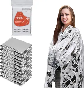 Unisex Adult Survival Poncho, Metalic