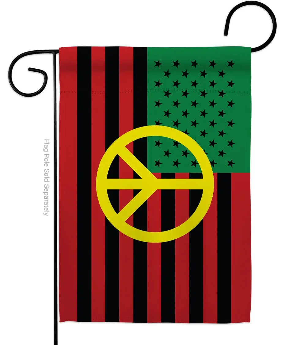 Americana Home & Garden G142728-BO 13"x18.5" Historic African American Peace Juneteenth Double-Sided Horizontal Garden Flag - Soft-to-the-Touch Indoor-Outdoor House Decoration Banner Yard Gift