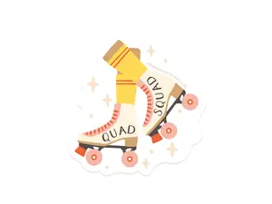 Quad Squad Roller Skates Sticker