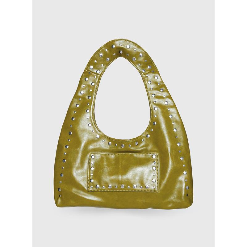 Bankes Studded Shoulder Bag Green