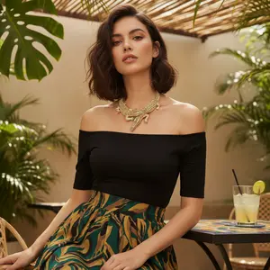 NEW Women's Chunky Gold Alligator Statement Necklace with Rhinestone Crocodile Pendant on Bold Curb Chain Adjustable 10-14 in Choker Fashion Jewelry Gift