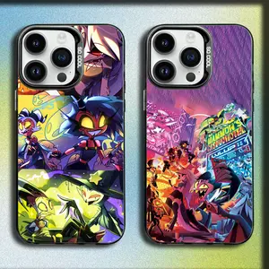 Anime Cartoon H-Helluva Boss Phone Case For iPhone 17,16,15,14,13,12,11,Mini,Pro,E,MAX Gray Matte Silicone Black Cover