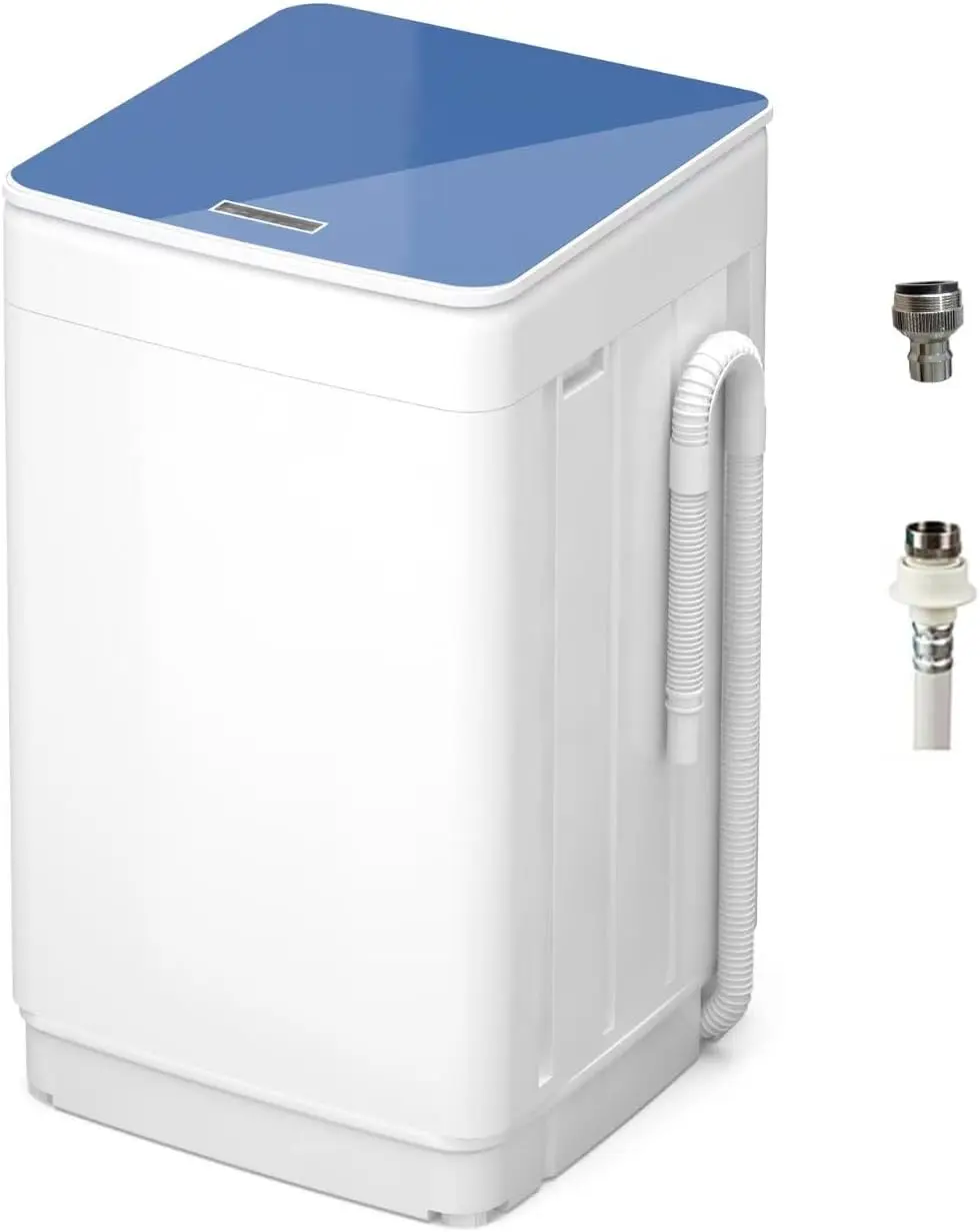 VCJ AT7750 Portable Washing Machine, 20 Lbs Full-Automatic Portable Washer with 7 Wash Cycles, LED Display, Electric Laundry Machine for Apartment, RVs, Dorms