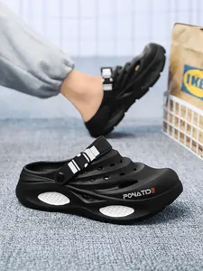 Men's trendy thick‑soled clogs with a breathable hollow‑out design and adjustable buckle, versatile for all seasons, perfect for both outdoor and casual wear, ideal as a World Cup gift, Walking Shoes