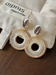 Elegant Long Rectangle Braided Earrings, Bold Statement Jewelry for Women, Perfect Gift Idea, Trendy Accessory for Any Occasion