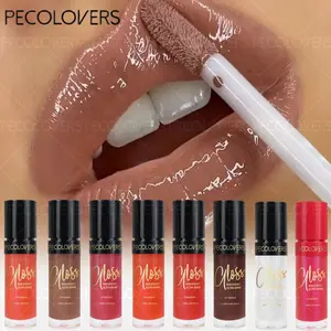 1PC Long-lasting Moisturizing Glitter Lip Gloss Jelly Mirror Liquid Lipstick Glossy Shiny Pearlescent Pink Lip Tint Valentine'S Day Gifts