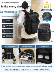 Water Resistant Large Capacity Backpack, 15.6 Inch Laptop Backpack, Carry On Cabin Bag For Commute School Business Travel