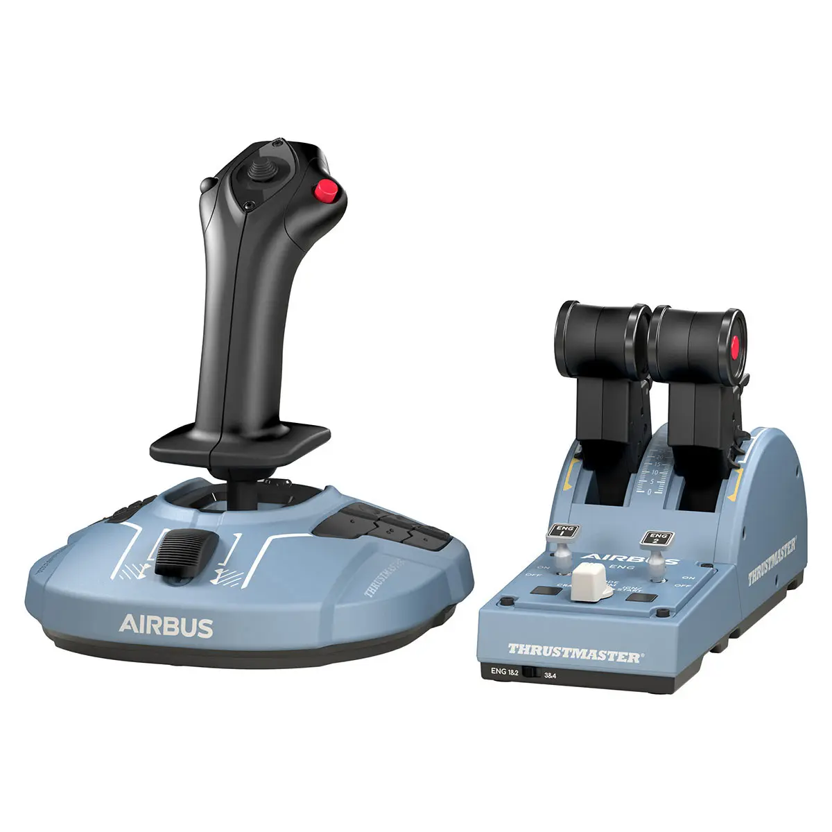 Thrustmaster TCA Officer Pack Airbus Edition Sidestick and Throttle Quadrant Set, Grayish Blue