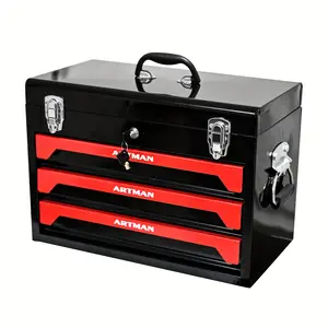 NEW Mini Black+  Portable 3 Drawer Steel Tool