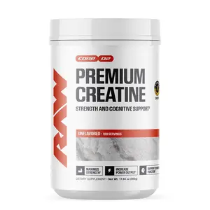 RAW Nutrition Creatine Monohydrate Powder 510g 100 Servings Unflavored