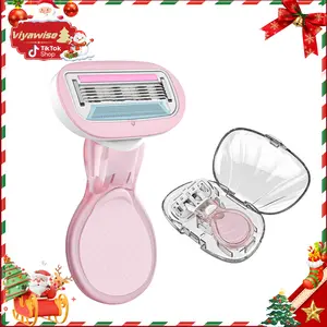 Viyawise Silk-Smooth Women's Travel Razor | Reusable Pink & Purple Safety Shaver for Flawless Legs & Underarms
