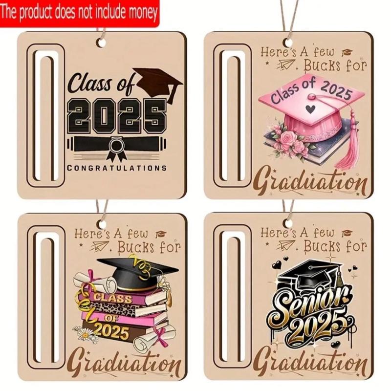 Wooden 2025 Graduation Money Card