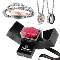 Couple bracelet+couple necklace