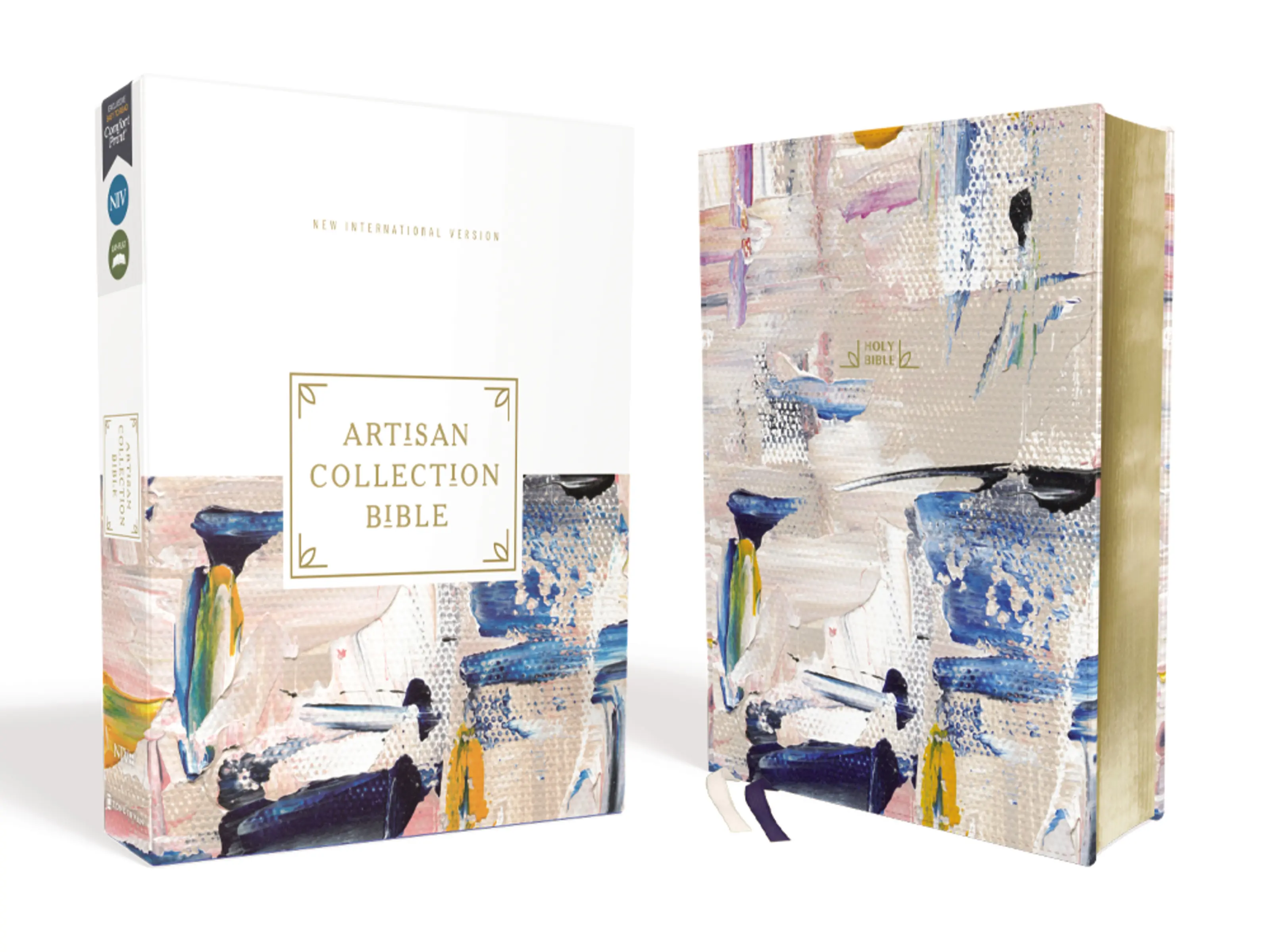 NIV, Artisan Collection Bible, Leathersoft, Multi-color/Blue, Red Letter, Comfort Print by Zondervan [Leatherbound Book]