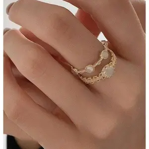 Cat Eye Stone Lace Ring
