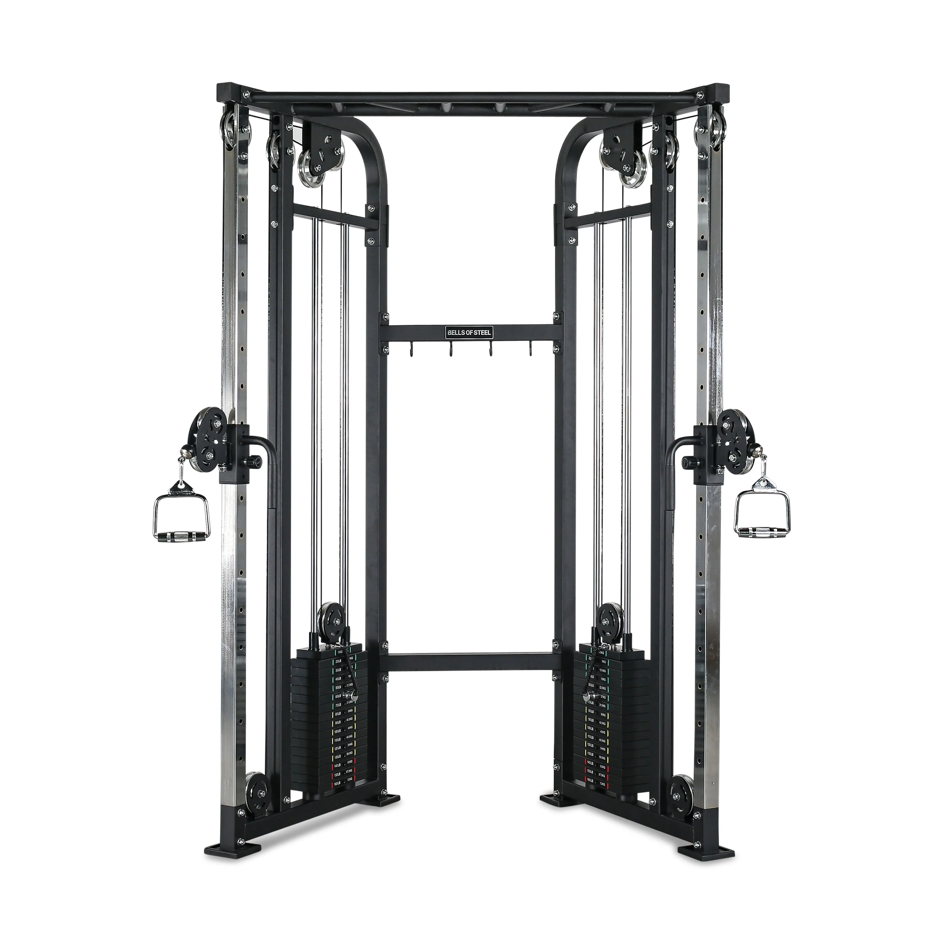 Bells of Steel Functional Trainer - Adjustable Dual Cable Machine with 14-Gauge Steel Frame, 16 Low to High Settings for Strength Training, Bicep Curls, and Tricep Pushdowns, Adjustable Exercise Machine, Multifunctional Fitness Equipment, Lateral Raises,,