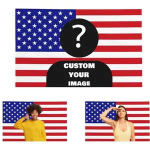 Custom America Flag 40x60inch Personalized Flags Design Your Image Funny Tapestry Poster For Decorate Clubs Concerts Bars University Dormitories Living Rooms Bedrooms