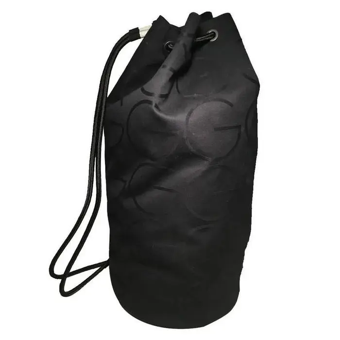 Pre-owned GUCCI Black woven canvas Backpacks RARE Black Canvas Sling Backpack Bag