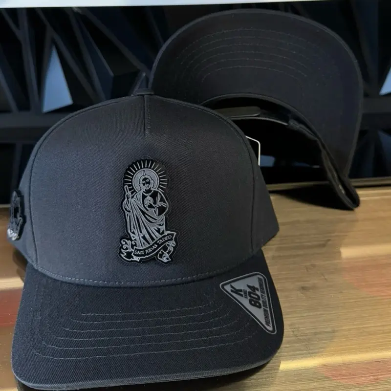 Saint Jude Flat Bill Snapback Hat with Black Plate - Versatile Design for Multi-Occasion Use, Stylish Hats Snapback Accessory, Flat Bill Snapback Hats