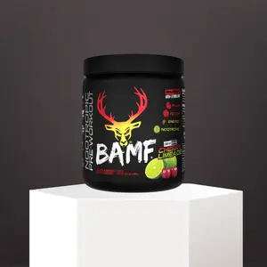 Bucked Up BAMF Pre-Workout [30 Servings] Supplement Fitness High-Stim Nootropic Powder with 333mg Caffeine for Energy & Focus - Optimum