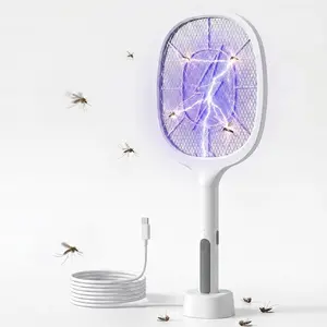 Electric Fly Swatter Handheld Bug Zapper Racket Battery Powered Mosquito Killer for Indoor and Outdoor Use Effective Insect Control Tennis Style Mosquito Zapper Racket Portable and Easy to Use