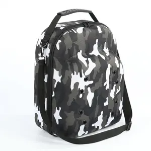 Portable Waterproof EVA Hat Organizer Bag - Shockproof Hard Case for Baseball Caps Fits Up To 6 Hats Perfect for Travel & Daily Use Camo Design