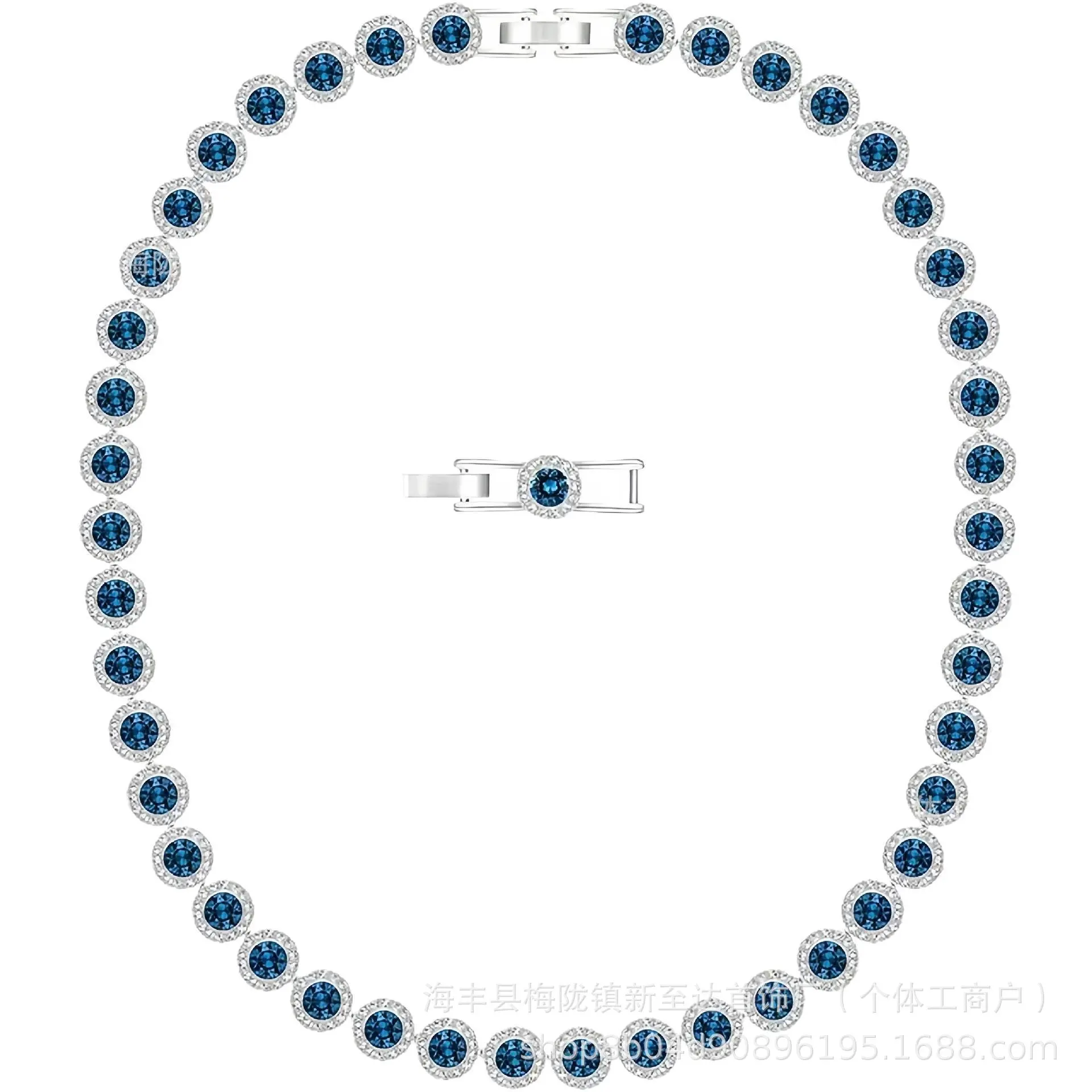 Blue Crystal Roman Necklace