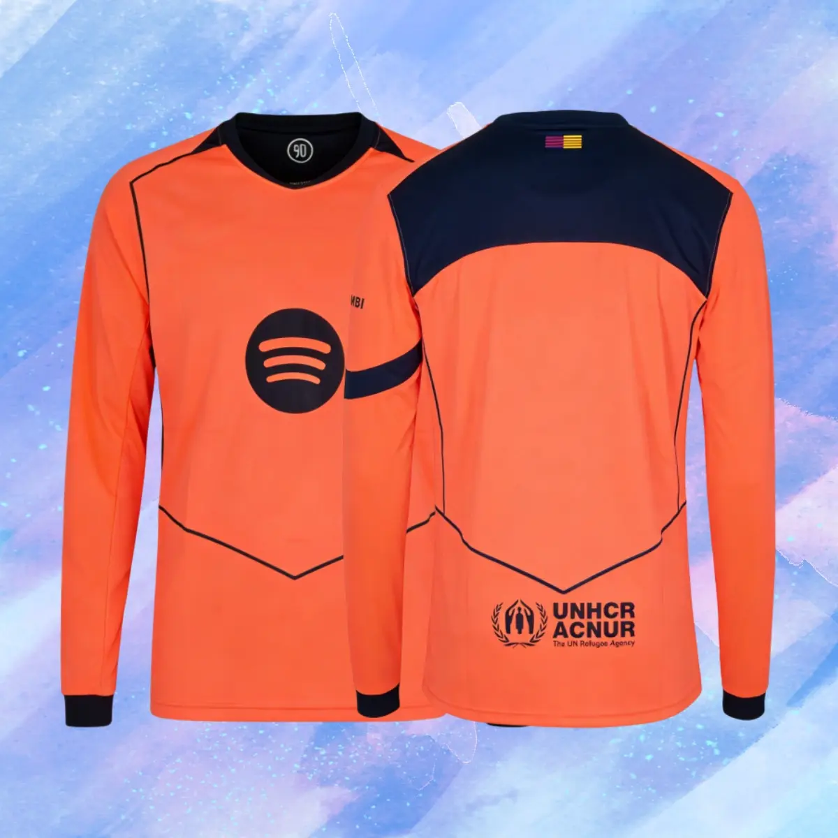 10# Lamine Yamal 25 26 Third Away Kit Orange Short Sleeve Soccer