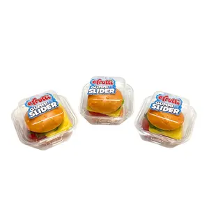 Efrutti Gummi Slider 3-Pack - Fun Fruity Burger Gummies with Colorful Layers of Bun Cheese & Patty - Sweet Chewy Candy Snacks - Nut-Free 1.75 oz