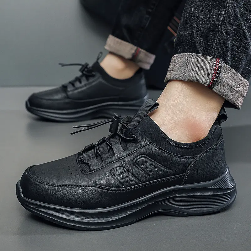 Bdhjydb New Fashionable Spring Casual Men's Shoes, Extra Large Size, Elderly Shoes, Middle-Aged and Senior Walking Shoes, Upper, Anti-Slip Shoes