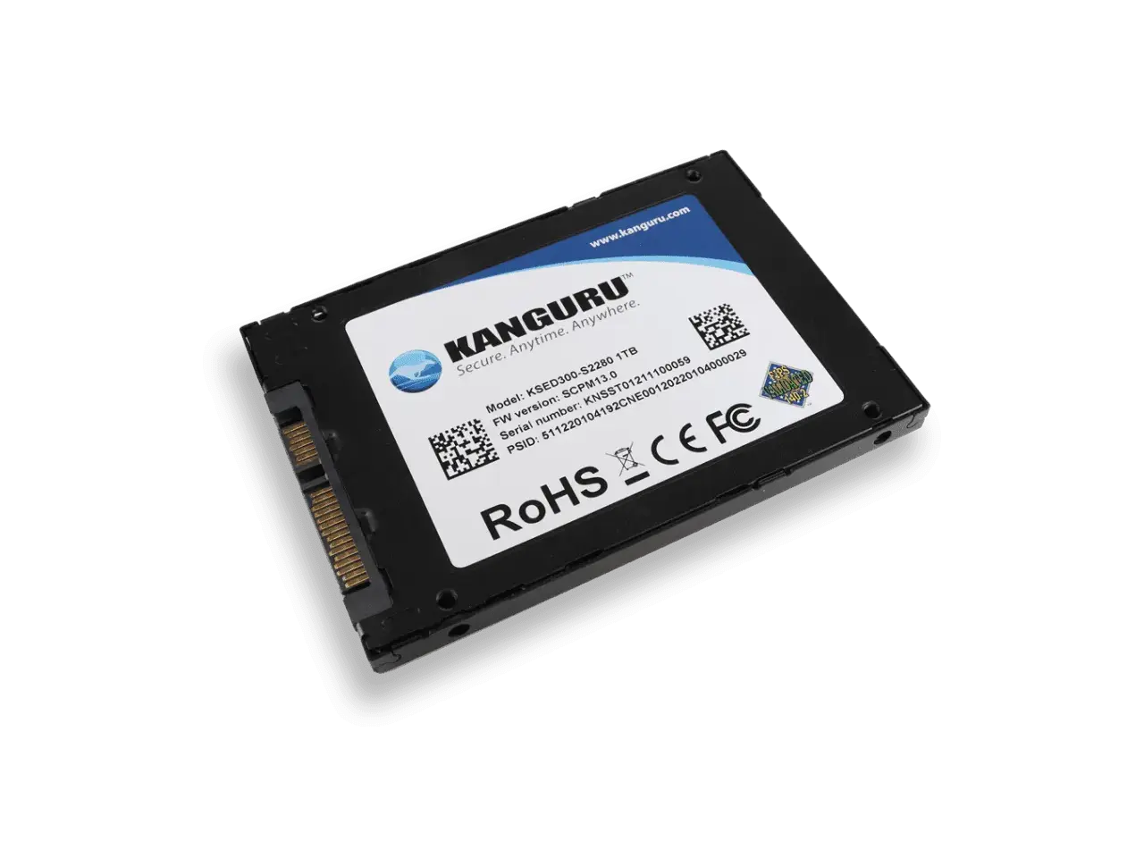 Kanguru Defender SED300 Hardware-Based Self-Encrypting Internal SSD-FIPS 140-2 Certified -KSED300-SATA-Series 1 TB Solid State Drive - 2.5" Internal - SATA - TAA Compliant - 550 MB/s Maximum Read